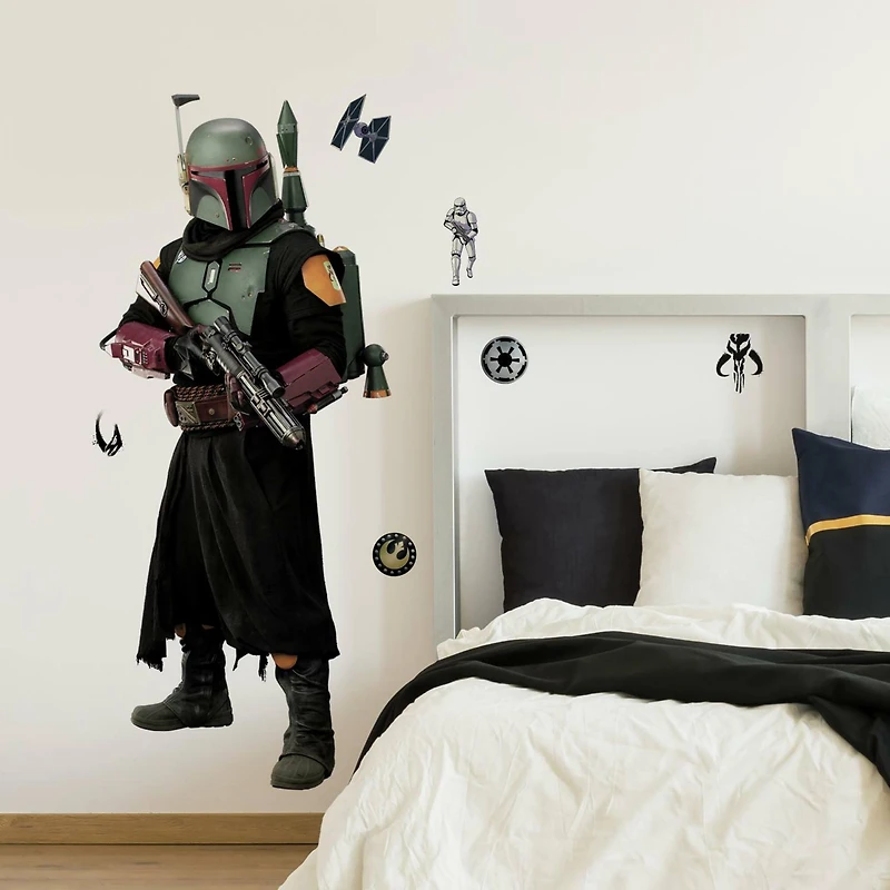 RoomMates Star Wars The Mandalorian Boba Fett Peel & Stick Giant Wall Decal