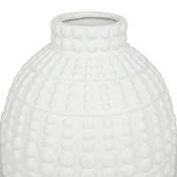 White Stoneware Modern Vase, Set of 2" 16", 12"