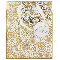 Medium Gold Floral Gift Bag by Celebrate It™