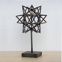 15" Rustic Metal Star Figurine on Stand