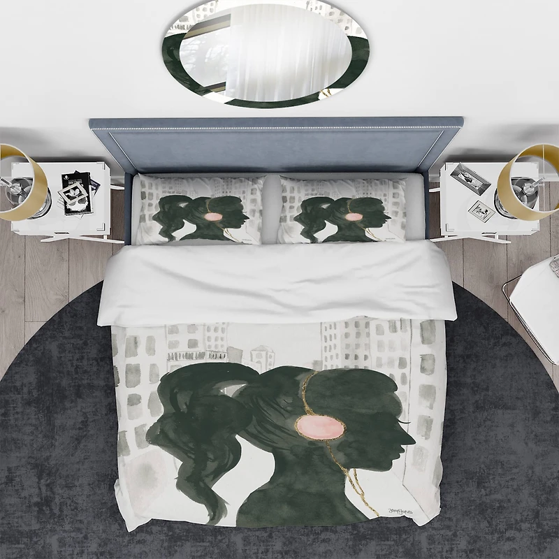 Designart 'Glam Pink Ladies III' Teenage Bedding Set