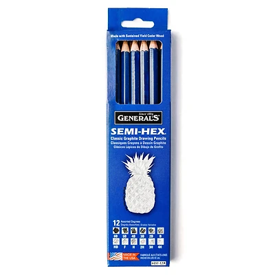 General's® Semi-Hex® Graphite Drawing Pencil Set