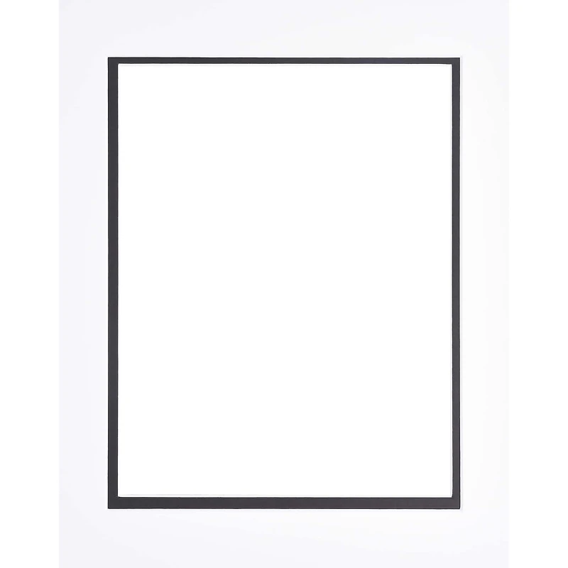 11" x 14" White & Black Double Mat by Studio Décor®, 8.5" x 11" Opening Size