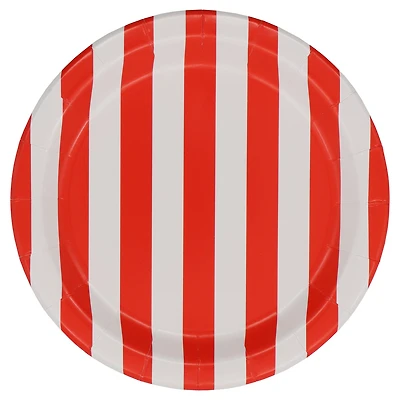 7" Red & White Stripes Snack Plates, 10ct. by Celebrate It™