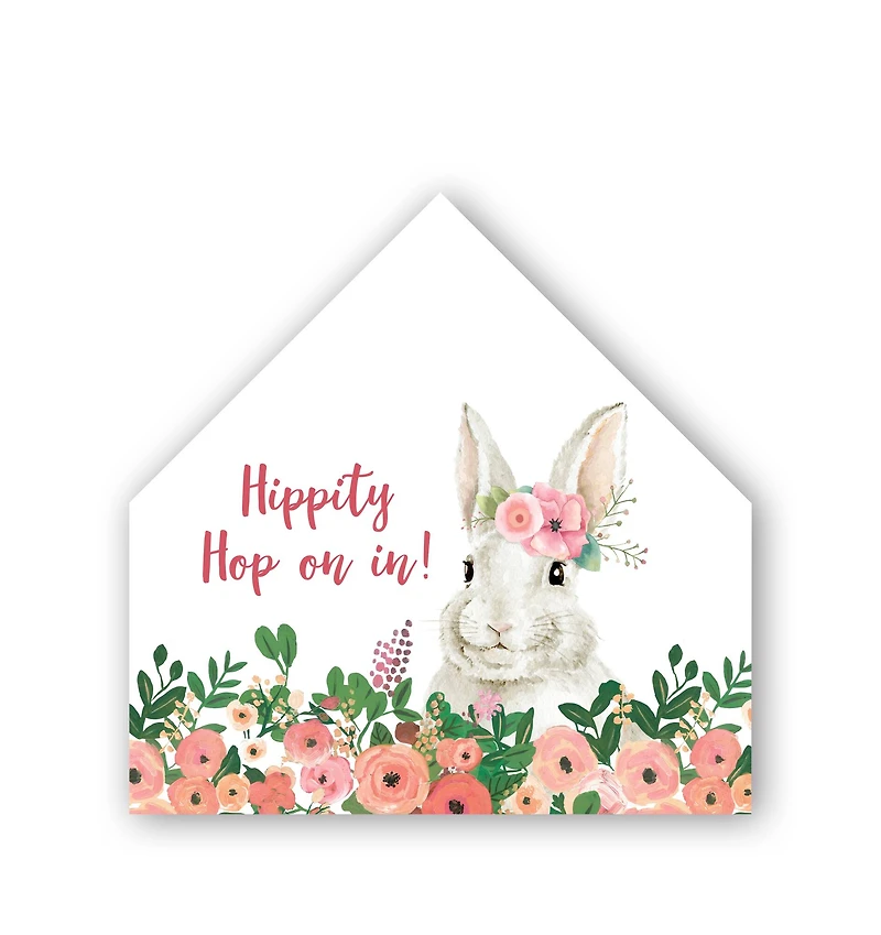 Hop On In 12" x 12" House Shaped Canvas