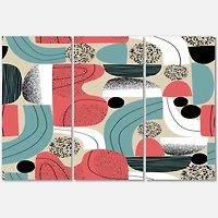 Designart - Retro Shapes With Abstract Suns and Moons III