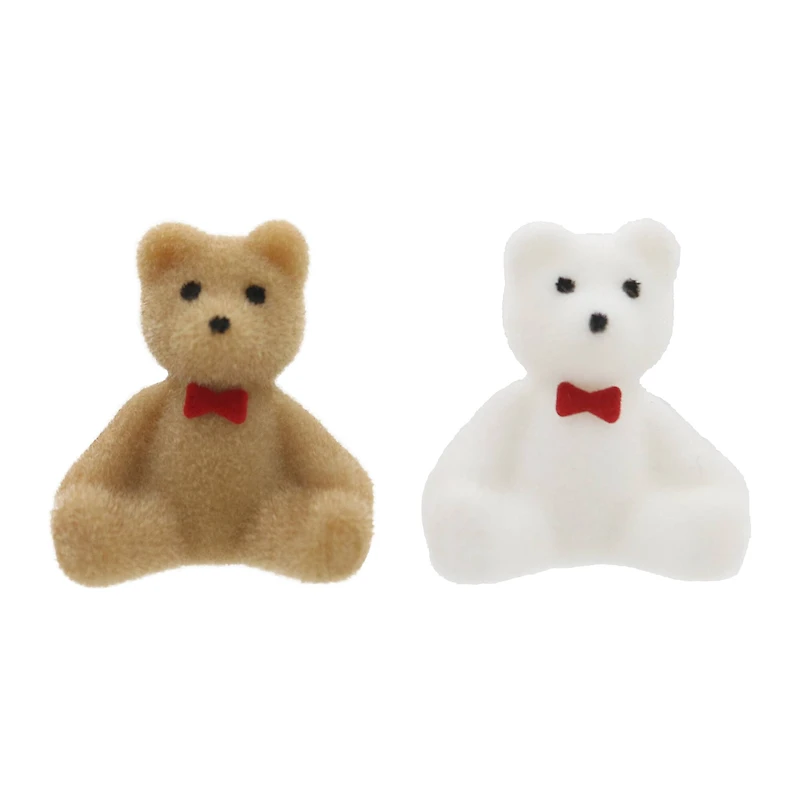 Mini Flocked Teddy Bear Decorations by Ashland®