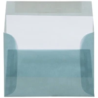 JAM Paper A1 Ocean Blue Translucent Vellum Invitation Envelopes 25ct.