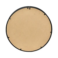 Hello Honey® Modern Round Metal Framed Wall Mirror with Shelf