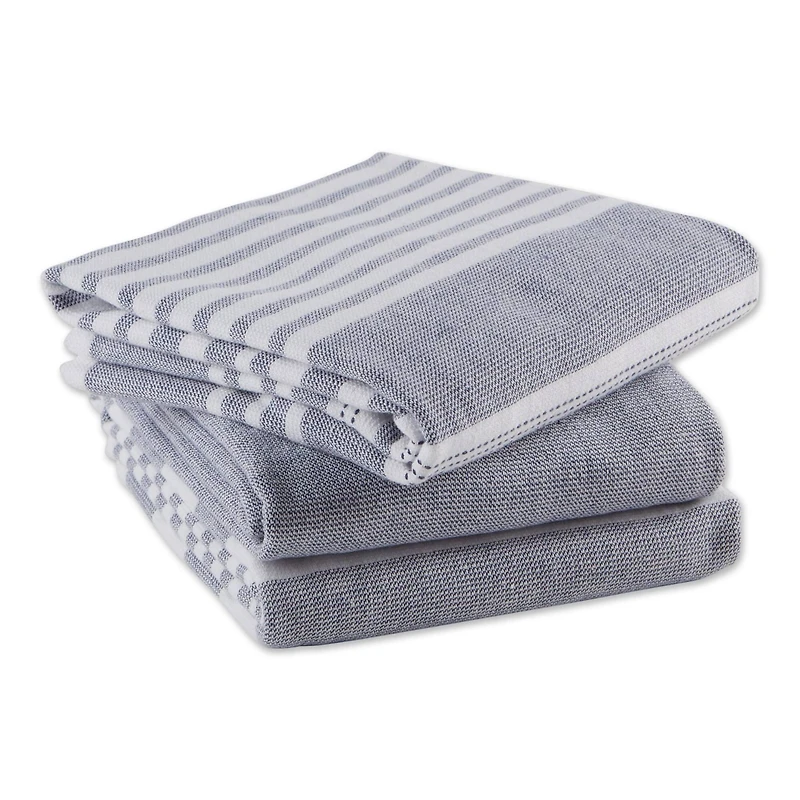 DII® French Blue French Terry Dish Towels, 3ct.