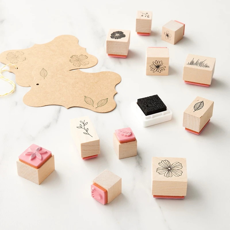 Floral Wood Stamp Jar Set by Recollections™