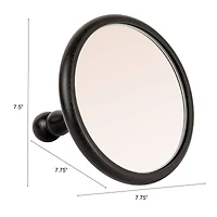 Hello Honey® 7.5" Black Wooden Table Mirror with Stand