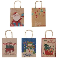 Pack of 15 Assorted Medium Christmas Gift Bags with Handle