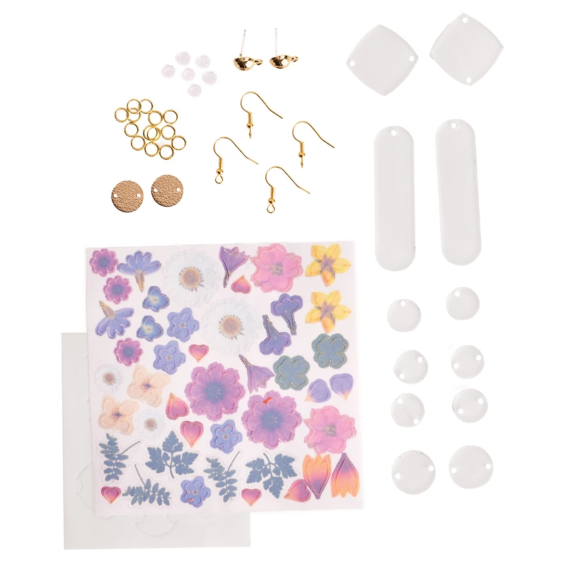 Faber-Castell® Pressed Floral Acyrlic Earings