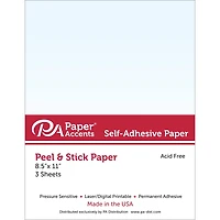 PA Paper™ Accents 8.5" x 11" Self Adhesive Paper, 3 Sheets