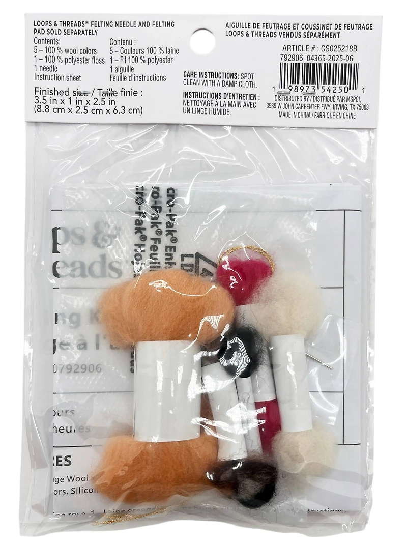 Christmas Fawn Felting Kit by Loops & Threads®