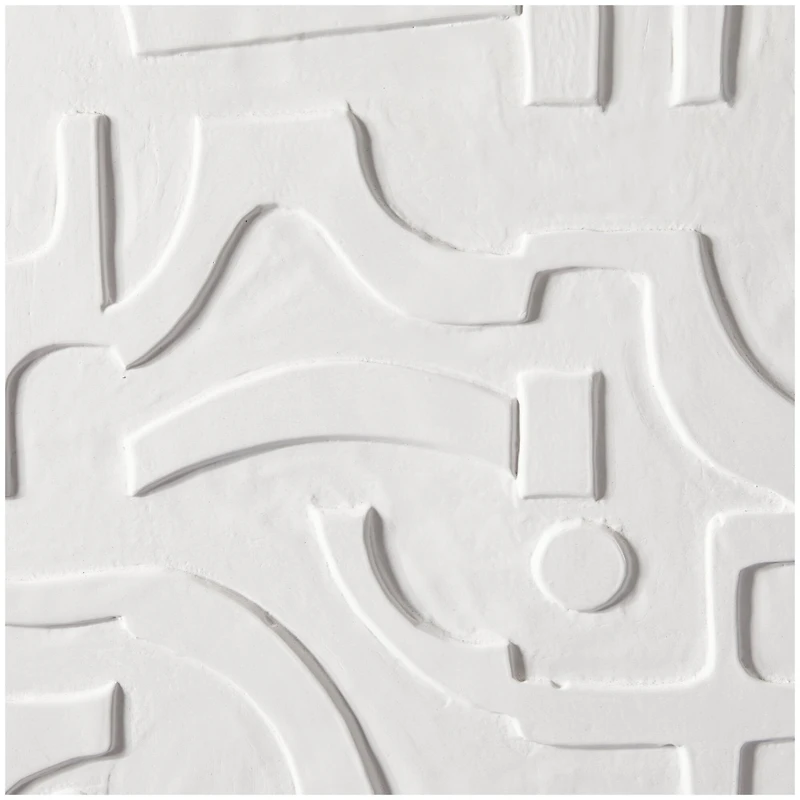 CosmoLiving by Cosmopolitan White Wood Intricately Carved Geometric Wall Decor 32" x 2" x 32"