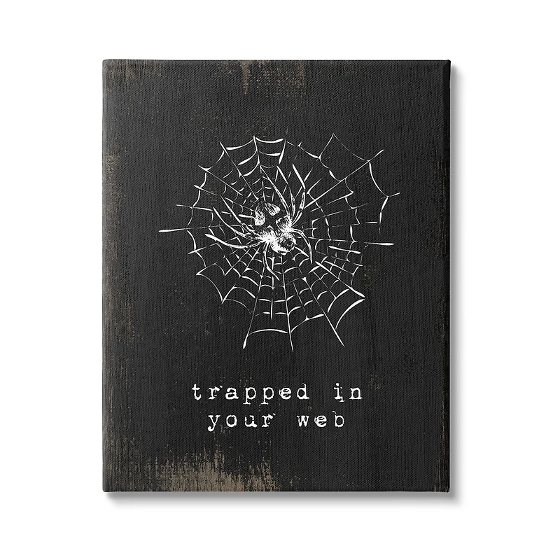 Stupell Industries Trapped In Your Web Spider Canvas Wall Art