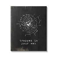 Stupell Industries Trapped In Your Web Spider Canvas Wall Art