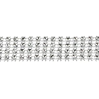 1.29" Silver Round Rhinestone Mesh Trim by Celebrate It® Fashion Mode