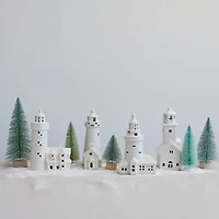 Hello Honey® 10.5" White Stoneware Lighthouse with LED Light
