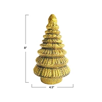 Hello Honey® 8" Gold Antique Embossed Glass Tree