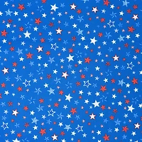 SINGER Red, White & Blue Scattered Stars Cotton Fabric