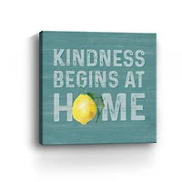 Happy Thoughts VIII On Teal Canvas Giclee