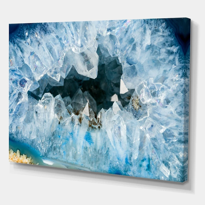 Designart - Geode Interior with Light Blue crystals