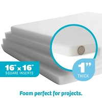 Fairfield™ 16" x 16" x 1" Project Foam Inserts, 4ct.