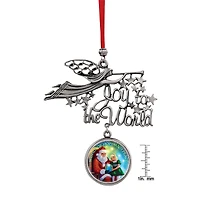 Joy to the World Santa Wishes of Hope And Peace JFK Half Dollar Ornament