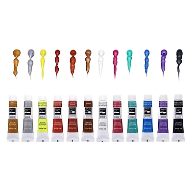 12 Color Metallic Acrylic Paint Set by Artist's Loft™ Necessities™