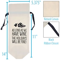 Personality Case™ Holidays Canvas Wine Bag