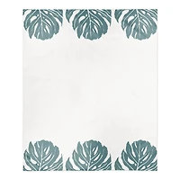 Three Leaf Monstera 50" x 60" Coral Fleece Blanket