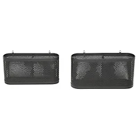 18" Black Metal Industrial Magazine Rack Holder