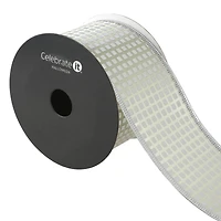 2.5" x 20ft. Silver Squares Wired Ribbon by Celebrate It® Halloween