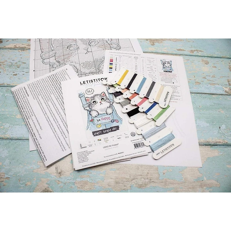 Letistitch Be Happy Counted Cross Stitch Kit