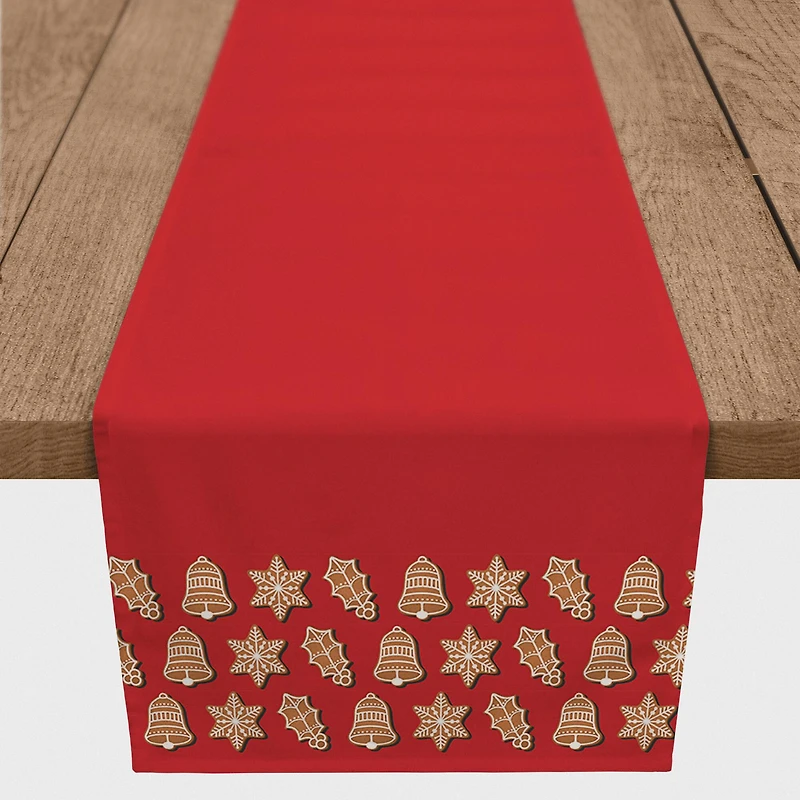 72" Christmas Cookies Border Table Runner