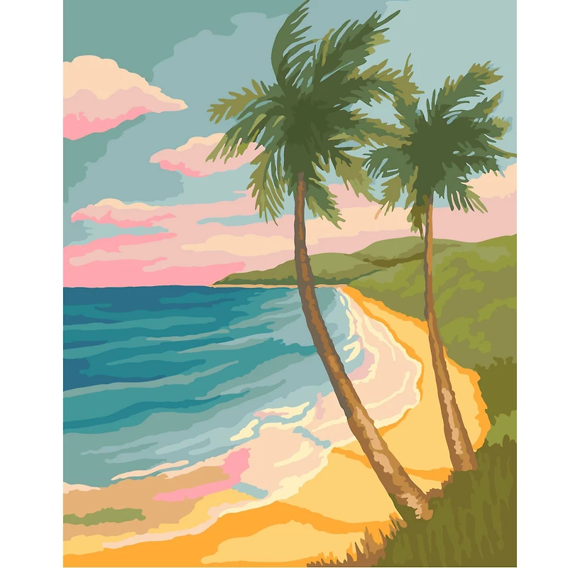 16" x 20" Beach Paint-by-Number Kit by Artist's Loft®
