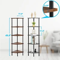 NEX™ 50" Brown 5-Tier Corner Shelf
