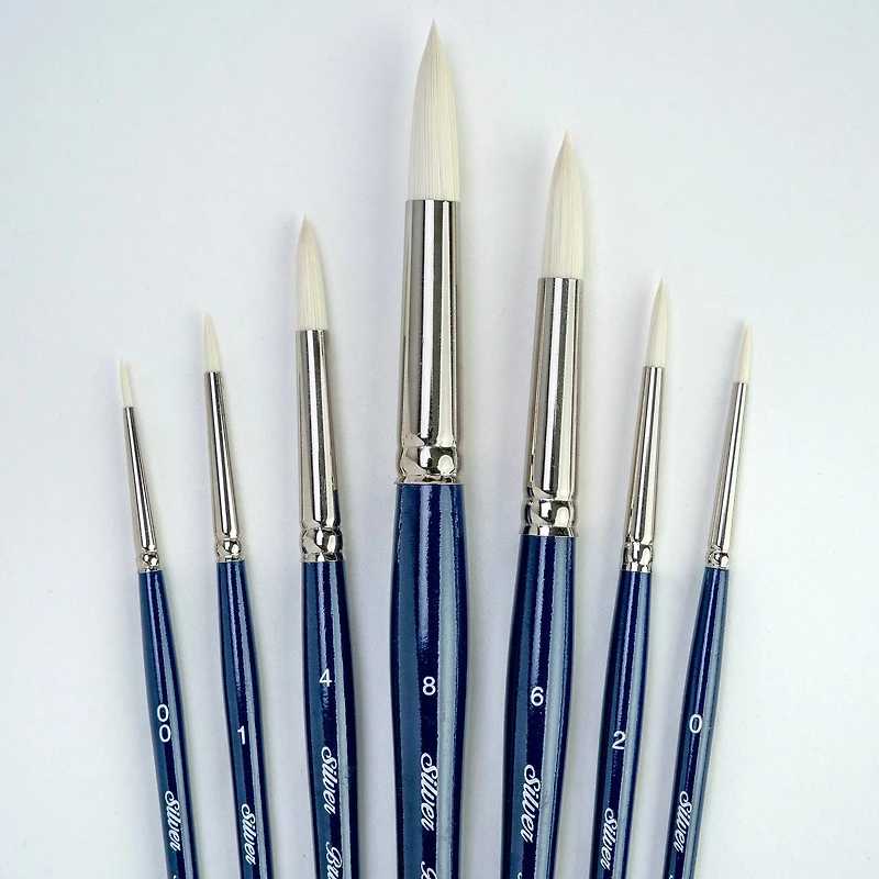 Silver Brush Limited Bristlon Short Handle Round Brushes Set