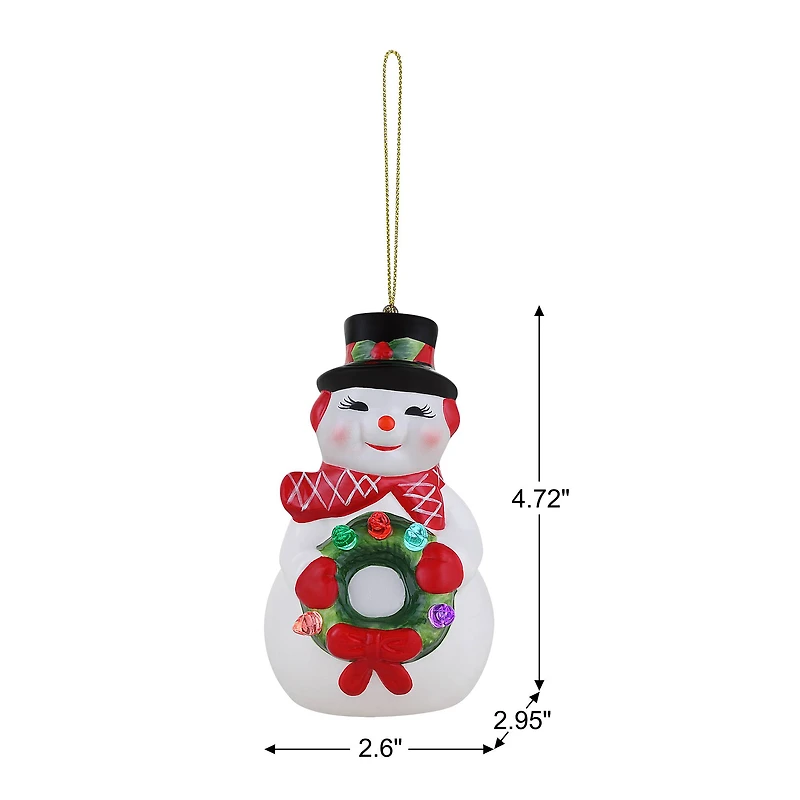 Mr. Christmas Nostalgic Ceramic Snowman Ornament 