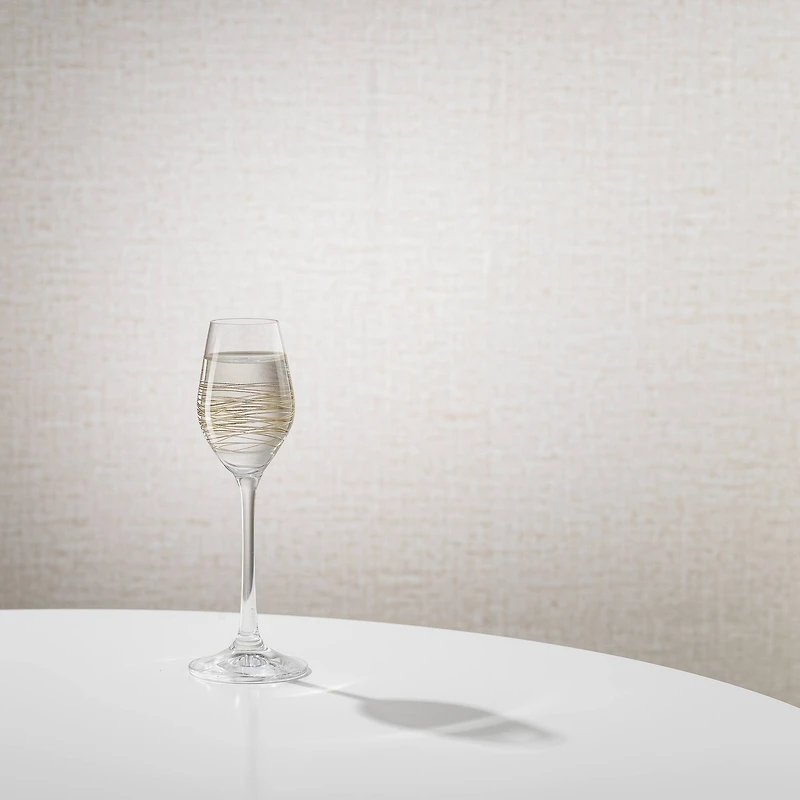 JoyJolt® Golden Royale 2oz. Crystal Stemmed Shot Cordial Glasses Set, 4ct.