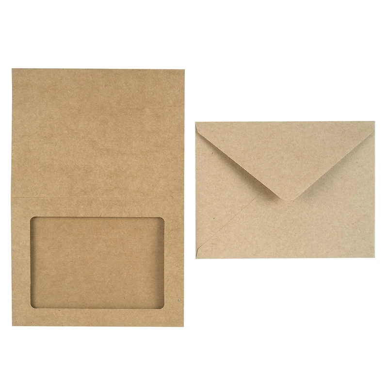 Kraft Frame Cards & Envelopes by Recollections™, 4.25" x 5.5"