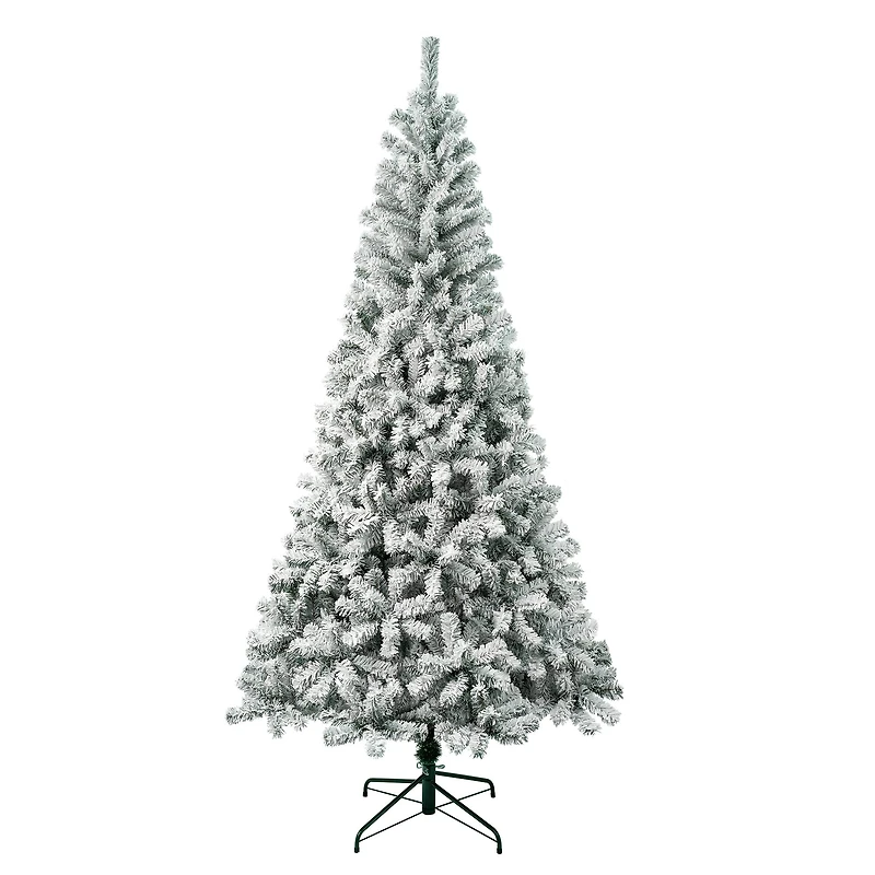 7.5 ft. Unlit Acacia Flocked Artificial Christmas Tree