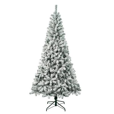 7.5 ft. Unlit Acacia Flocked Artificial Christmas Tree