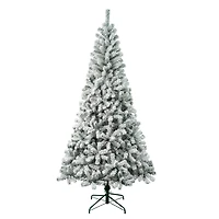 7.5 ft. Unlit Acacia Flocked Artificial Christmas Tree