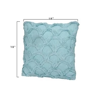 Hello Honey® Light Blue Cotton Chenille Throw Pillow