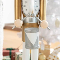 Glitzhome® 42" Gold & White Christmas Nutcracker 