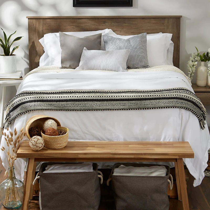 DII® Black Braided Stripe Throw